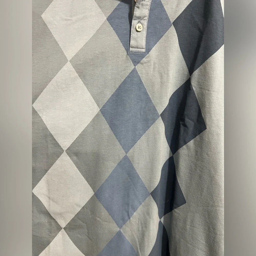 Men’s NWT new blue polo button down up shirt XXL Via Europa - Picture 4 of 8